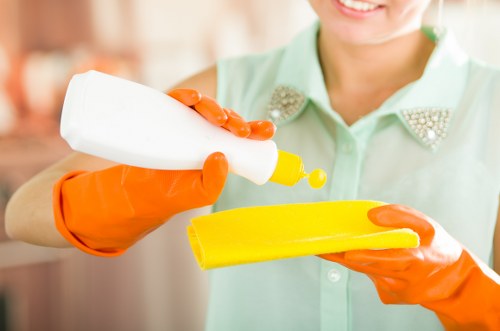 Payment security and PCI compliance concept for cleaning services