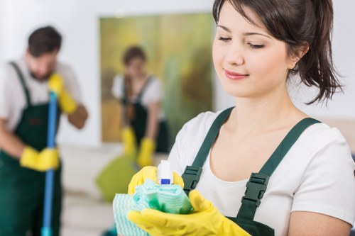 Deep carpet cleaning service for a business interior in Harringay